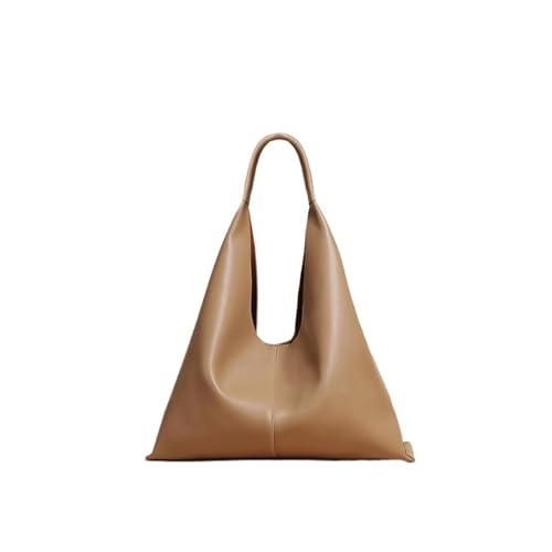WJIAYAO Damen Schultertasche Hobo Leder Damen Einfache Casual Totes Große Weiche Lederhandtasche Pendeln Schultertasche(Color 4) von WJIAYAO