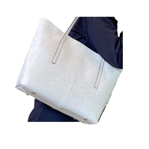 WJIAYAO Damen Schultertasche Hobo Leder Damen Große Kapazität Einkaufstasche Frauen Rindsleder Hand Schulter Tasche Pendler(Color 4) von WJIAYAO