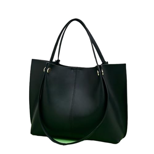 WJIAYAO Damen Schultertasche Hobo Leder Damen Pendler Einkaufstasche Große Kapazität Schulter Handtasche Geldbörse(Color 1) von WJIAYAO