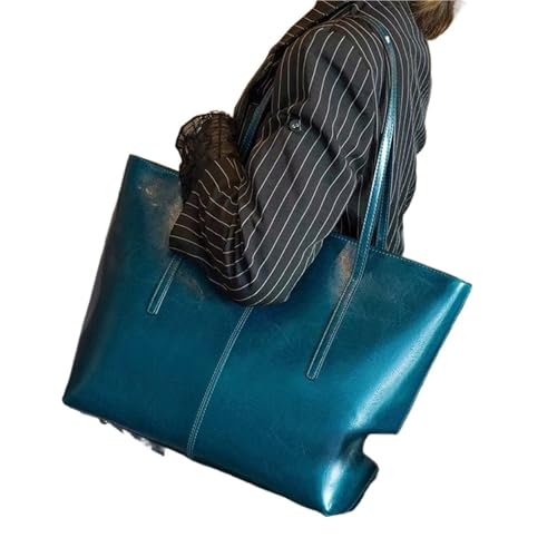WJIAYAO Damen Schultertasche Hobo Rindsleder Leder Große Tragetaschen for Frauen Schulter Taschen Laptop Shopper Damen Handtaschen(Color 2) von WJIAYAO
