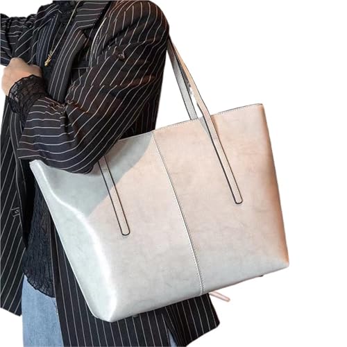 WJIAYAO Damen Schultertasche Hobo Rindsleder Leder Große Tragetaschen for Frauen Schulter Taschen Laptop Shopper Damen Handtaschen(Color 4) von WJIAYAO