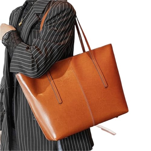 WJIAYAO Damen Schultertasche Hobo Rindsleder Leder Große Tragetaschen for Frauen Schulter Taschen Laptop Shopper Damen Handtaschen(Color 7) von WJIAYAO