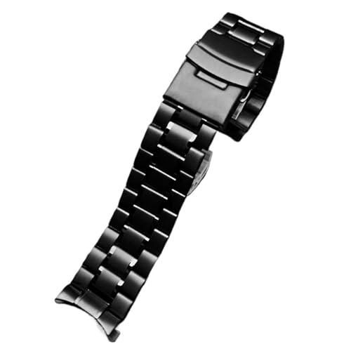 WJIAYAO Metall Uhrenarmbänder Edelstahl Metall Uhrenarmband Männer Quick Release Uhrenarmbänder Uhrenkette Armband(A Black,20mm) von WJIAYAO