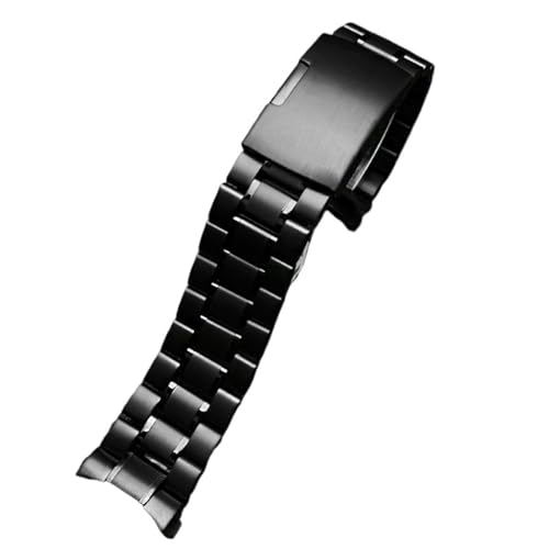 WJIAYAO Metall Uhrenarmbänder Edelstahl Metall Uhrenarmband Männer Quick Release Uhrenarmbänder Uhrenkette Armband(B Black,18mm) von WJIAYAO