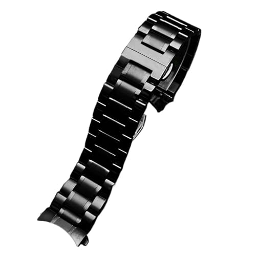 WJIAYAO Metall Uhrenarmbänder Edelstahl Metall Uhrenarmband Männer Quick Release Uhrenarmbänder Uhrenkette Armband(C Black,24mm) von WJIAYAO