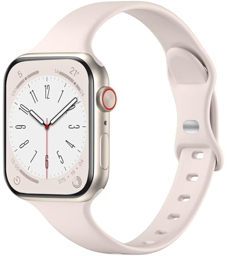 WJK Starlight Silikon-Armbänder kompatibel mit Apple Watch Serie 9/8/7/6/5/4/3/2/1 Ultra 2, kompatibel mit Apple Watch, 42 mm, 44 mm, 49 mm, für Damen und Herren von WJK