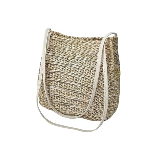 WJLYDM Damen Stroh gewebte Handtasche große Rattan Korb Strandtasche Sommer Frauen Messenger Crossbody Taschen Mädchen kleine Strand Handtasche(Color 3) von WJLYDM