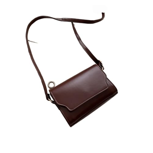 WJLYDM Mini Umhängetasche for Frauen Leder Schultertasche Designer Handtasche weibliche Messenger kleine quadratische Tasche(Deep brown) von WJLYDM