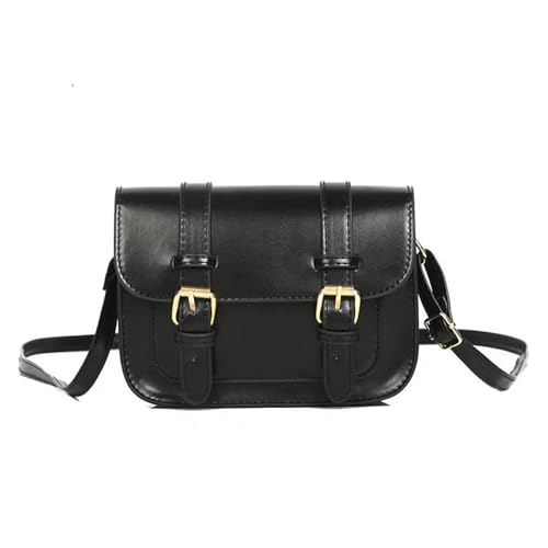 WJLYDM Vintage Schulter Umhängetaschen for Frauen Leder Frauen Trend Handtaschen Und Geldbörse Retro Kleine Weibliche Messenger Tasche(E Black 2) von WJLYDM