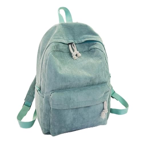WJUHYGTF Cord Rucksack Damen Mädchen, Schultasche Teenager Reiserucksack Casual Computer Schule Reise Handtasche Weiche Schultertasche Einfarbig Student,E von WJUHYGTF