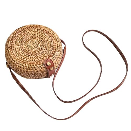 WJUHYGTF Gewebte Umhängetasche Rattan Tasche, Lederkorb Quadratische Körbe Kleine Leder Umhängetasche Handtasche Sommer Strandhandtasche Gewebte Umhängetasche,A von WJUHYGTF