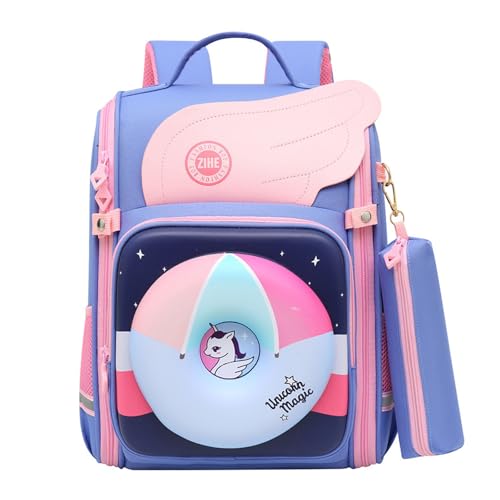 WJUHYGTF Kinderrucksack 2-In-1 Wasserdicht Leicht Einhorn Rucksäcke, Schultasche Reflektierender Streifen Niedlich Donuts Büchertasche Mädchen Jungen,3 von WJUHYGTF