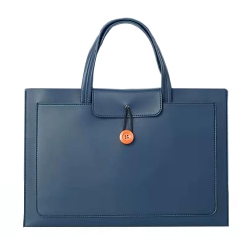 WJUHYGTF Laptoptasche Laptophülle Laptoptasche, 13-14/15-16 Zoll Hülsenbeutel for Frauen Männer Zufällige Tragbare wasserdichte Handtasche PC Schutztasche,Blau von WJUHYGTF