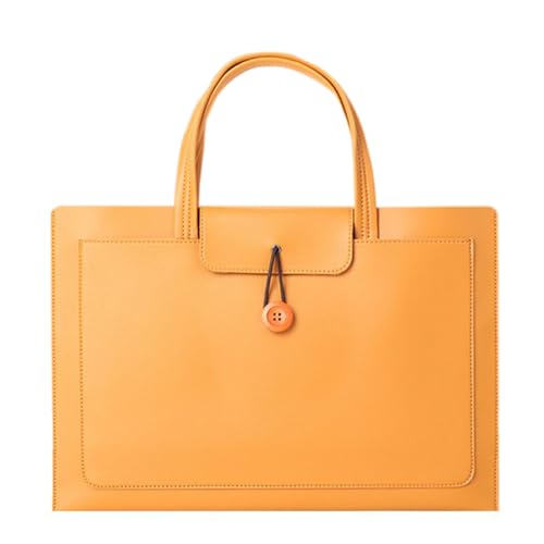 WJUHYGTF Laptoptasche Laptophülle Laptoptasche, 13-14/15-16 Zoll Hülsenbeutel for Frauen Männer Zufällige Tragbare wasserdichte Handtasche PC Schutztasche,Orange von WJUHYGTF