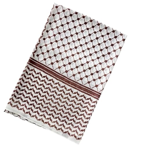 WJnflQN 180x70cm Palästinensisches Palästina Schal Arabischer Chiffon Bandana Unisex Elfenbein Weiß Gedruckter Palästina Für Täglich Tragen Parade Schulparty von WJnflQN