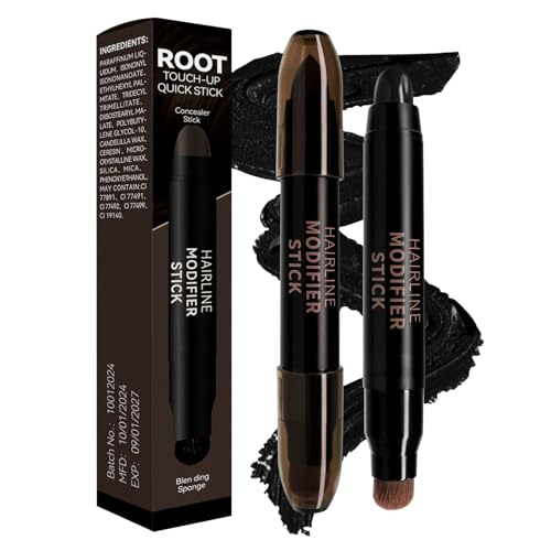 WJnflQN Camouflage Stift,Doppelkopf Schatteneffekt Konturstift - Haaransatz Kasierer Haarabdeckung für Bart Frauen Männer Kopfhaut Tägliche Anwendung zu Hause von WJnflQN