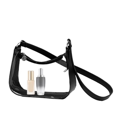 WJnflQN Durchsichtige Tasche,Weiche Niedliche Durchsichtige Handtasche Für Damen - Transparente Tragetasche Mit Verstellbarem Schultergurt Für Festival Schule Outfit Events Arbeit Konzert Party von WJnflQN