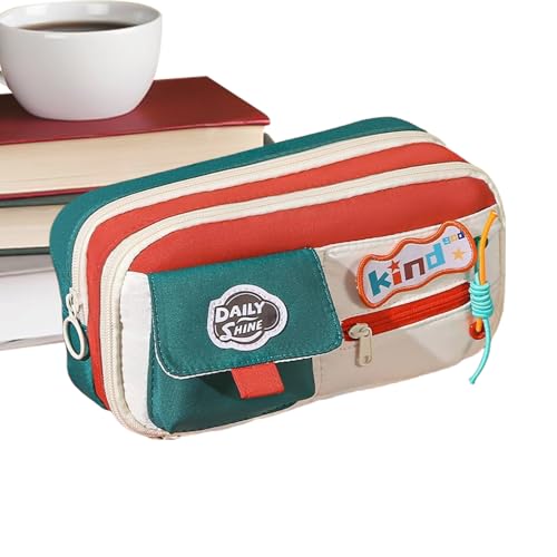 WJnflQN Federmäppchen,Federtasche - Vintage Großes Fassungsvermögen Reißverschluss Stiftetasche Für Schreibwaren Buntstifte Marker Lehrer Reisen Frauen von WJnflQN