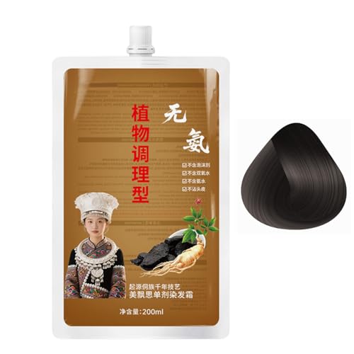 WJnflQN Haarfärbendes Shampoo | Natürliches Haarfärbe Shampoo für Frauen | Sanfte Creme Sicher Für Frauen Männer Erwachsene Anfänger Tägliche Anwendung von WJnflQN