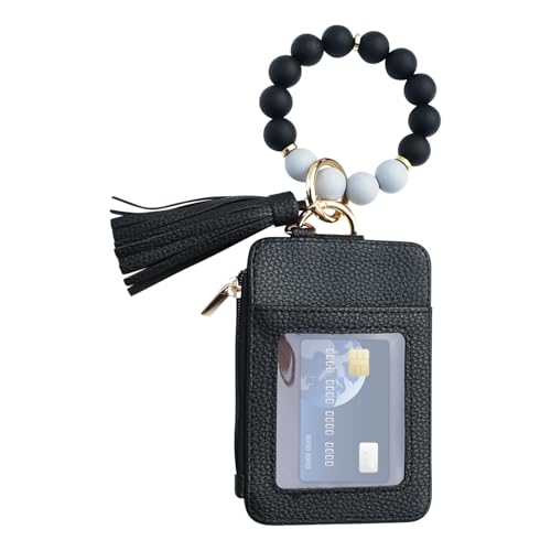 WJnflQN Schlüsselanhänger Armband Geldbörse - Perlen Quaste Armband Schlüsselanhänger Geldbörse | Kartenhalter für Damen Reise Urlaub Geburtstag Party Date Hochzeit Einkaufen | Party Verabredung von WJnflQN