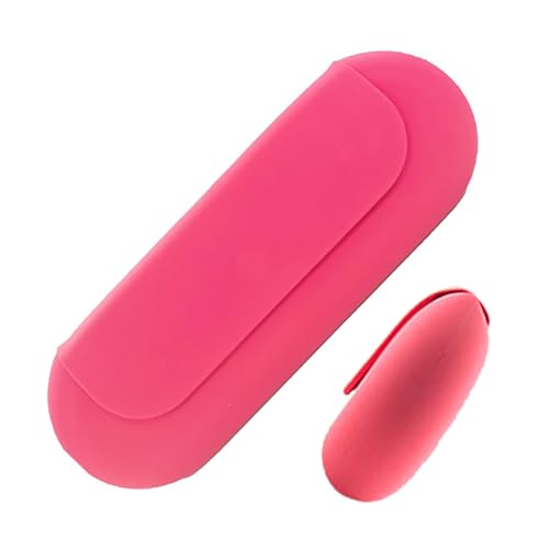 WJnflQN Silikon-Make-up-Pinselhalter, Make-up-Pinsel-Etui, Make-up-Tool-Organizer, Silikon-Kosmetiktasche, Make-up-Pinseltasche, Make-up-Pinseltasche, Make-up-Organizer für Damen, hot pink, Refer to von WJnflQN