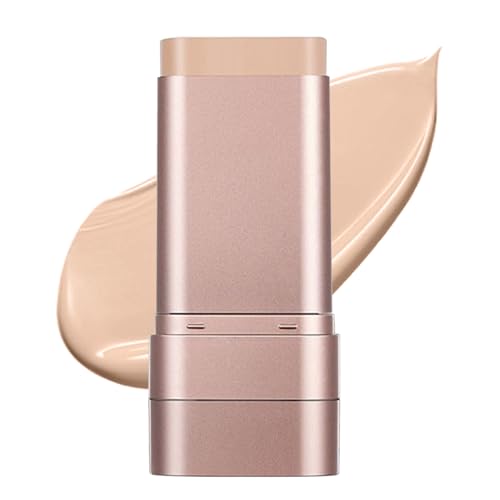 WJnflQN Skin Tint Stick,Gesichtsbeleber Mit Pinsel | Natürlicher Glow Foundation Für Reife Haut Täglich Makeup Reise Party Date Dewy Finish von WJnflQN