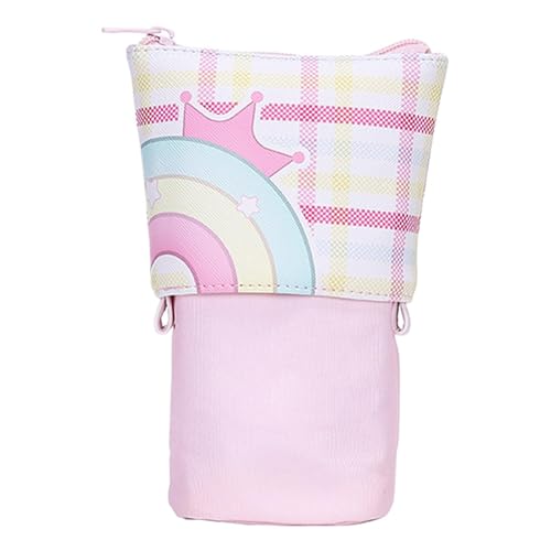 WJnflQN Stehendes Federmäppchen, Mehrzweck-Stifttasche, Regenbogen-Stifttasche, große Kapazität, Schreibwaren-Organizer, wasserdichte Halterung für Radiergummis, Make-up-Pinsel, Refer to von WJnflQN