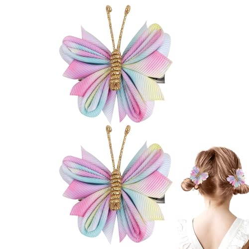 WJnflQN Tierhaarklammern, farbenfrohe Haare Barrettes | Anti Slip Girls Barrettes - 1 Paar süße Haarstifte, farbenfrohe Haarnadel für das tägliche Leben, Reisen, Schule, Festival von WJnflQN