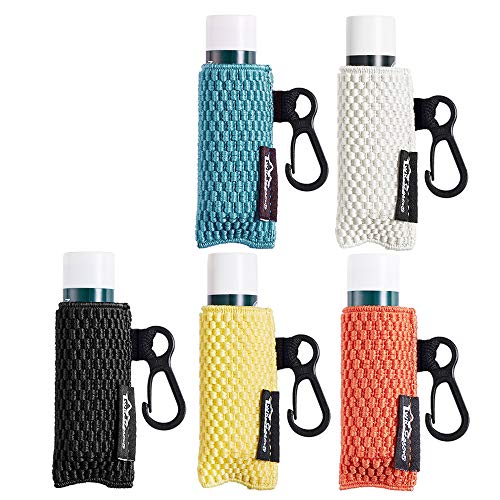 WK IEASON Lippenbalsam Halter Schlüsselanhänger Single 5er Clip auf Chapstick Ärmel Halter Pouch Tight-Knit elastische Lippenstift HülseGeeignet für Burt's Bees Lippenstift von WK IEASON