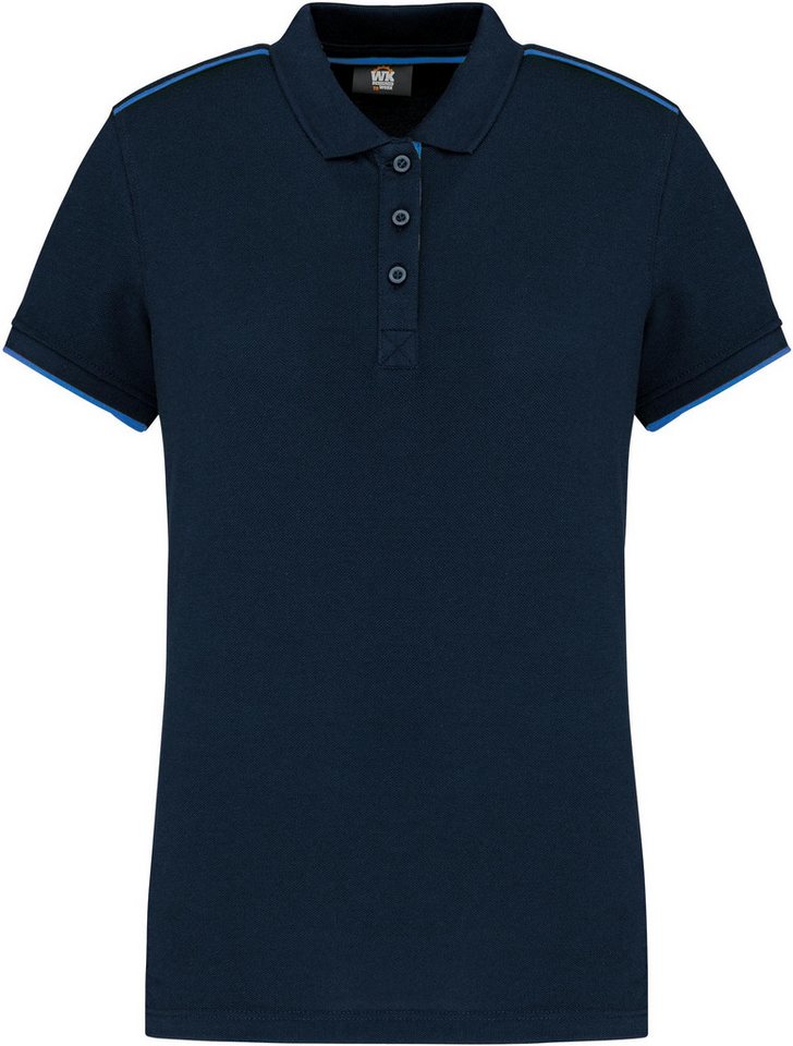 WK. Designed To Work Poloshirt Damen-Polohemd Day To Day mit kontrastfarbenen, kurzen Ärmel von WK. Designed To Work