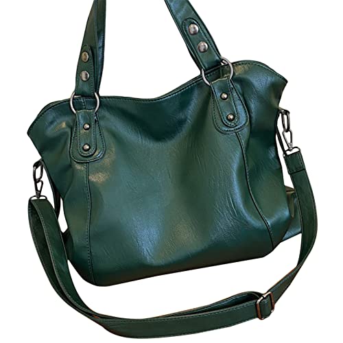 WKLLK Laptop Taschen für Frauen Damen Schulter lässig Hobo Tasche große Kapazität weiche Lederhandtaschen Umhängetasche mit Griff oben für Büro Arbeit Reisen,Grün WKLLK Laptop Taschen für Frauen Damen Schulter lässig Hobo Tasche große Kapazität weiche Lederhandtaschen Umhängetasche mit Griff oben für Büro Arbeit Reisen,Grün von WKLLK