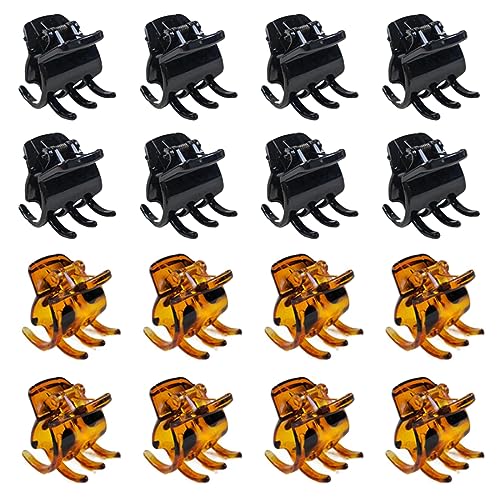 WKRTDY 16 Stück Mini-Haarspangen aus Kunststoff für Mädchen und Frauen - Haarklammern in kleiner Größe für einen perfekten Halt von WKRTDY