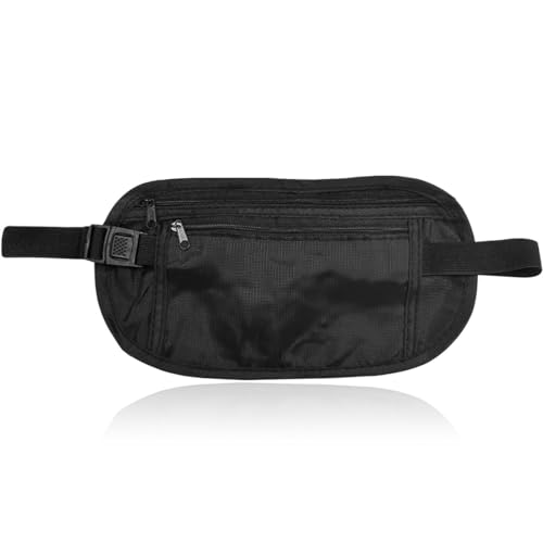 WKRTDY 1pcs Flache wasserdichte Bauchtasche mit RFID-Schutz, Anti-Diebstahl-Sicherheit und Sport-Gürtel, Ideal als Herren- oder Damen-Geldtasche, Hüfttasche oder Brustbeutel von WKRTDY