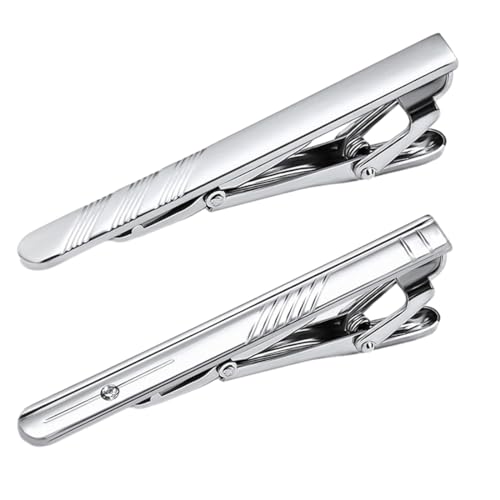 WKRTDY 2 Stück Krawattenklammer,krawattennadeln Personalisierbarer Tie Clip für Herren krawattennadeln perfekt für Alltag, Hochzeiten, Partys & Meetings von WKRTDY