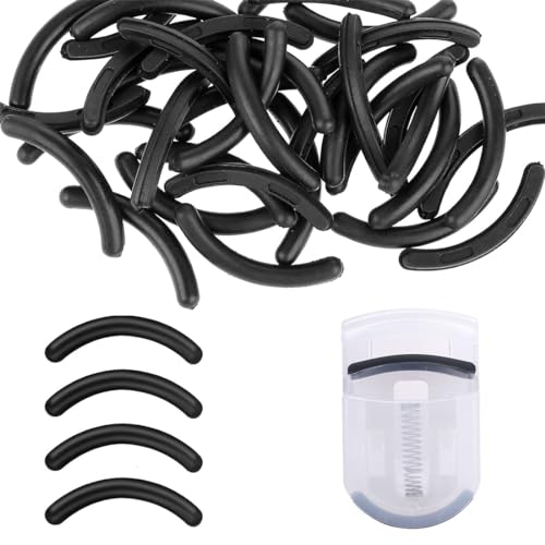 WKRTDY Beauty Wimpernzange Kit - inklusive 20 schwarzen Silikon-Nachfüllpads und 1 Wimperntrenner, Universal Wimpernzange als Make-up Werkzeug für Frauen und Mädchen von WKRTDY