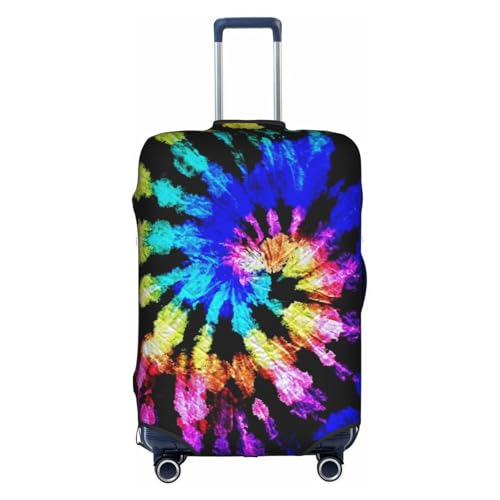 WKSGDSG Gepäckabdeckungen für Koffer, TSA-geprüft, Batikfärbung, elastisch, passend für 45,7 - 53,3 cm Gepäck, kratzfest, waschbar, Reisekoffer-Abdeckung für Erwachsene und Kinder, Batik, S von WKSGDSG