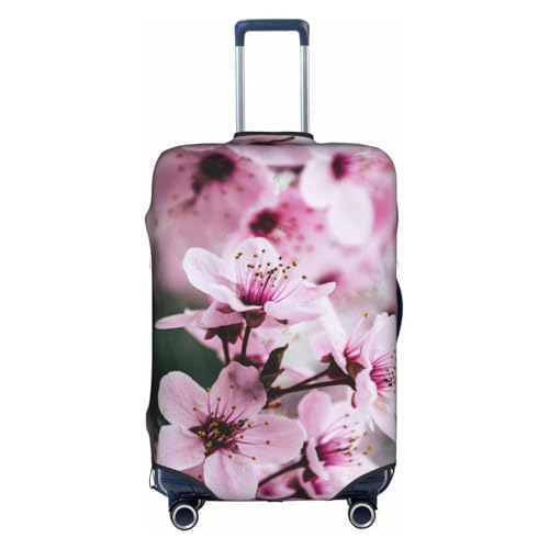 WKSGDSG Gepäckabdeckungen für Koffer, TSA-geprüft, Kirschblüten, elastisch, passend für 45,7 - 53,3 cm Gepäck, kratzfest, waschbar, Reisekoffer-Abdeckung für Erwachsene und Kinder, Kirschblüten, S von WKSGDSG