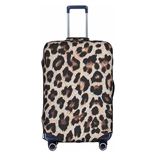 WKSGDSG Gepäckabdeckungen für Koffer, TSA-geprüft, Leopardenmuster, elastisch, passend für 45,7 - 53,3 cm Gepäck, kratzfest, waschbar, Reisekoffer-Abdeckung für Erwachsene und Kinder, Leopardenmuster von WKSGDSG