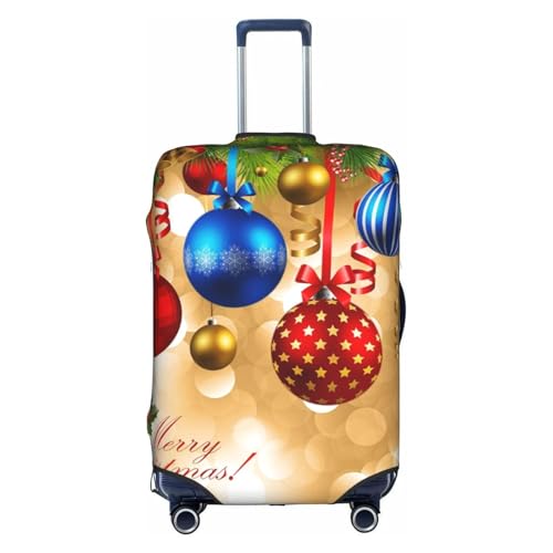 WKSGDSG Gepäckabdeckungen für Koffer, TSA-geprüft, Merry Christmas, elastische Kofferabdeckung, passend für 45,7 - 53,3 cm Gepäck, kratzfest, waschbar, Reisekoffer-Abdeckung für Erwachsene und Kinder von WKSGDSG