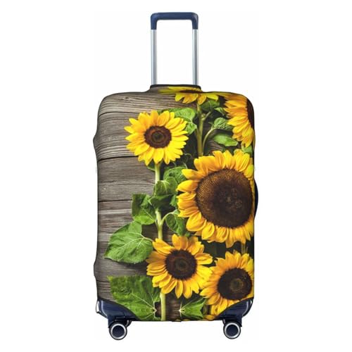 WKSGDSG Gepäckabdeckungen für Koffer, TSA-geprüft, Pflanzenmotiv, Sonnenblume, elastisch, passend für 45,7 - 53,3 cm Gepäck, kratzfest, waschbar, Reisekoffer-Abdeckung für Erwachsene und Kinder von WKSGDSG
