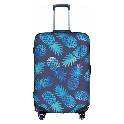 WKSGDSG Gepäckabdeckungen für Koffer, TSA-geprüft, blaue Ananas, elastische Kofferabdeckung, passend für 45,7 - 53,3 cm Gepäck, kratzfest, waschbar, Reisekoffer-Abdeckung für Erwachsene und Kinder von WKSGDSG