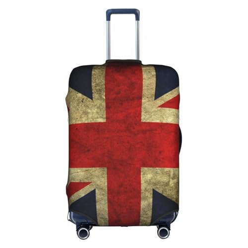 WKSGDSG Gepäckabdeckungen für Koffer, TSA-geprüft, britische Flagge, elastischer Kofferschutz, passend für 45,7 - 53,3 cm Gepäck, kratzfest, waschbar, Reisekoffer-Abdeckung für Erwachsene und Kinder von WKSGDSG