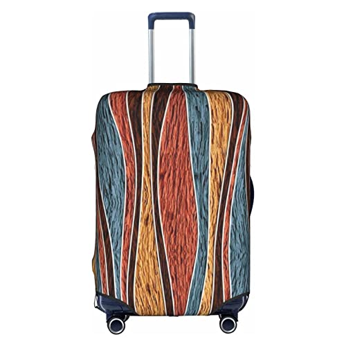 WKSGDSG Gepäckabdeckungen für Koffer, TSA-geprüft, bunte Streifen, elastisch, passend für 45,7 - 53,3 cm Gepäck, kratzfest, waschbar, Reisekoffer-Abdeckung für Erwachsene und Kinder, Bunte Streifen, S von WKSGDSG