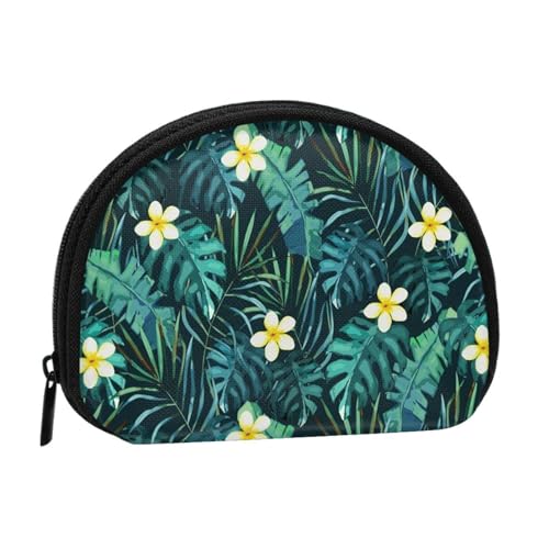 WKSGDSG Kleine Geldbörse mit Reißverschluss, hawaiianische Mini-Geldbörse, Münztasche, tragbare Kleingeldbörse für Frauen und Mädchen, modische Damen-Canvas-Münztasche mit Schlüsselanhänger von WKSGDSG