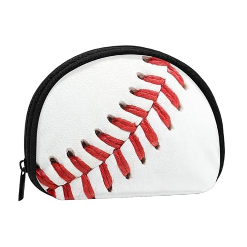WKSGDSG Kleine Münzbörse mit Reißverschluss, Baseball-Spitze, Nahaufnahme, Mini-Geldbörse, Münztasche, tragbare Kleingeldbörse für Frauen und Mädchen, modische Damen-Canvas-Münztasche mit von WKSGDSG