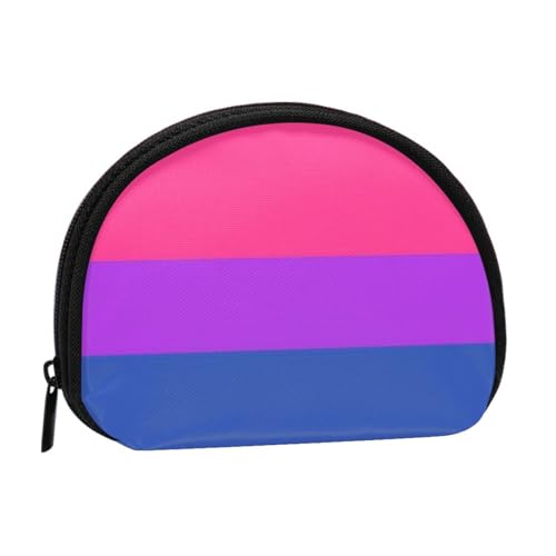 WKSGDSG Kleine Münzbörse mit Reißverschluss, Mini-Geldbörse mit Stolzflagge, tragbare Geldbörse für Frauen und Mädchen, modische Damen-Canvas-Münztasche mit Schlüsselanhänger von WKSGDSG