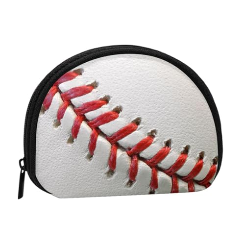 WKSGDSG Kleine Münzbörse mit Reißverschluss, Sportball, Baseball, Mini-Geldbörse, Münztasche, tragbare Geldbörse für Frauen und Mädchen, modische Damen-Canvas-Münztasche mit Schlüsselanhänger von WKSGDSG