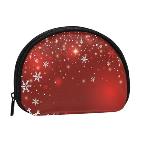 WKSGDSG Kleine Münzbörse mit Reißverschluss, Weihnachts-Mini-Geldbörse, Münztasche, tragbare Kleingeldbörse für Frauen und Mädchen, modische Damen-Canvas-Münztasche mit Schlüsselanhänger von WKSGDSG