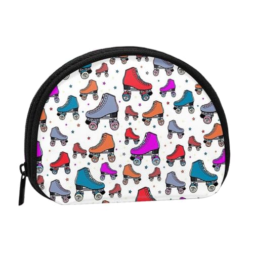 WKSGDSG Kleine Münzbörse mit Reißverschluss, bunte Mini-Geldbörse, Münztasche, tragbare Geldbörse für Damen und Mädchen, modische Damen-Canvas-Münztasche mit Schlüsselanhänger von WKSGDSG