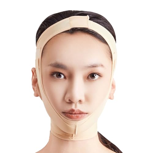 WKZSXXMJ Postoperative Gesichtsbänder Doppelkinnbandage für Frauen Kompressionsbandage für Hals und Kinn Kinnlifting(L) von WKZSXXMJ